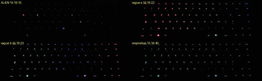 The mapping run as seen by the camera: A-L-I-E-N, wave, breathing