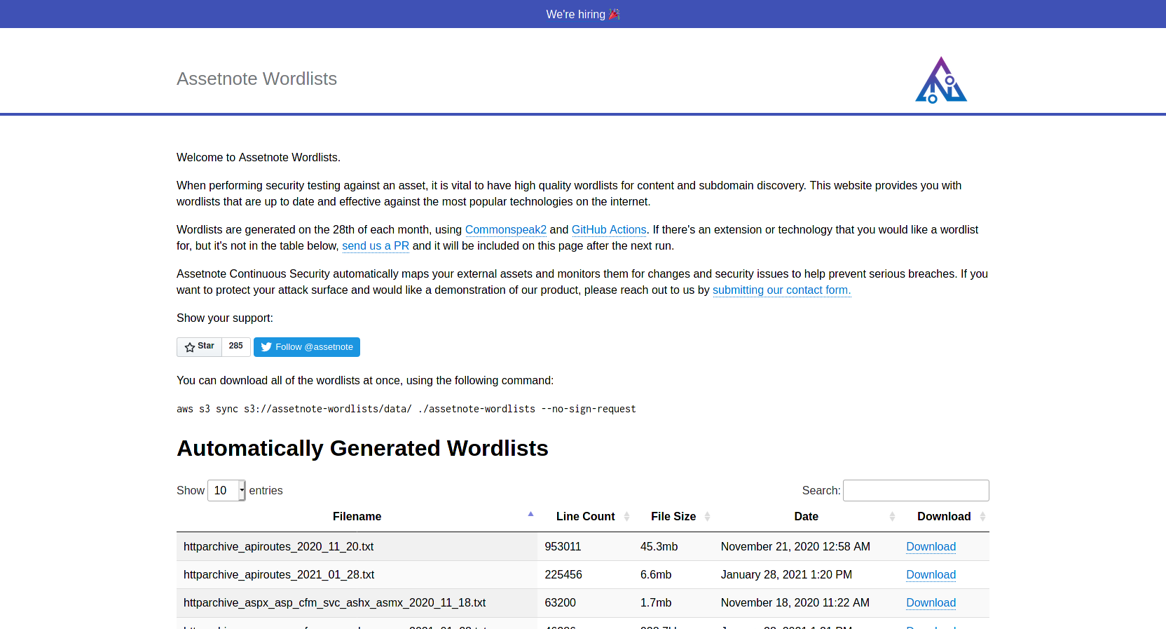 Assetnote Wordlist